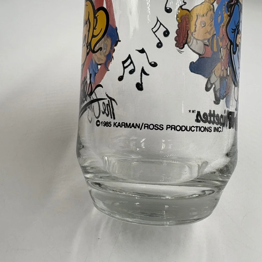 Karman/Ross The Chipettes Drinking Glass Clear Good 1985 Vintage Music
